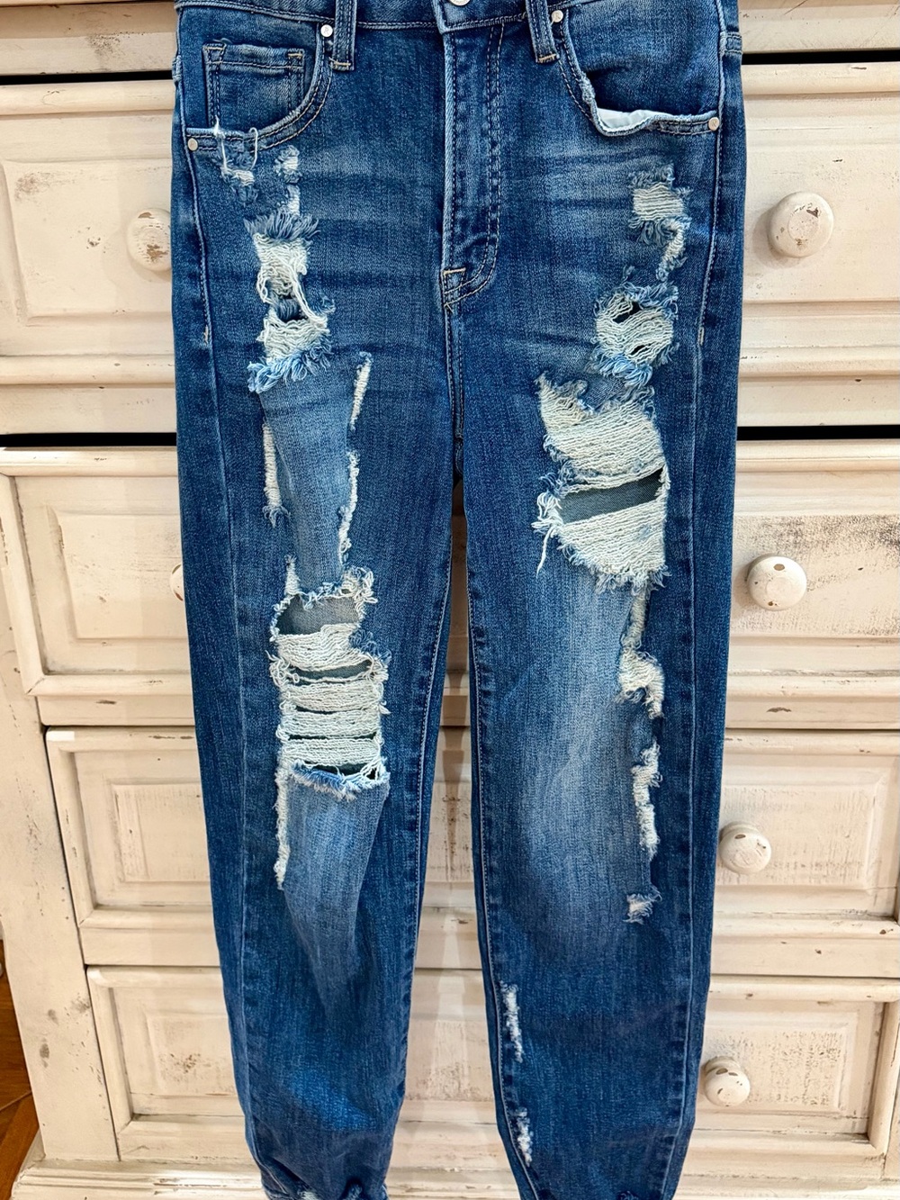 Risen High-Rise Distressed Women's Jeans